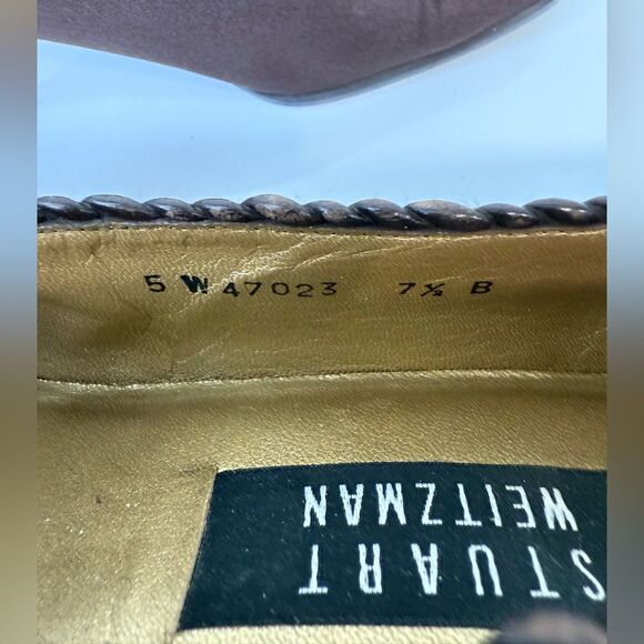 STUART WEITZMAN Chocolate Square Toe Heels, Size 7.5 - Picture 7 of 8
